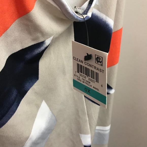 NEW Alfani Sleeveless Gray Geometric Print Blouse - Picture 5 of 8